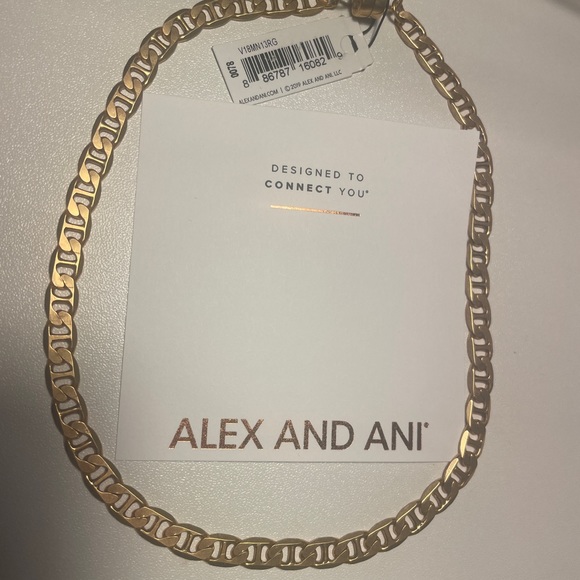 New Alex and Ani 15 inch Raphaelian Gold Chain Link Magnetic Clasp Necklace - Picture 2 of 4